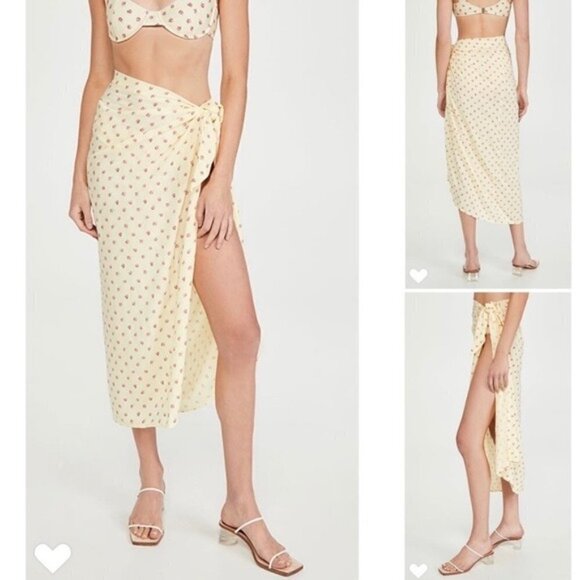 Faithfull the Brand Skirt NWT Santa Maria Midi Floral Skirt new xs - Picture 1 of 7